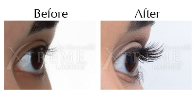 Eyelash extensions photo
